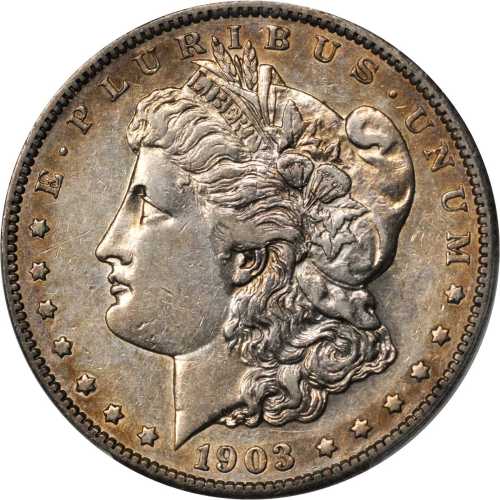 1903-S Morgan Silver Dollar. VAM-2. Top 100 Variety. Micro S. EF-45 (PCGS).