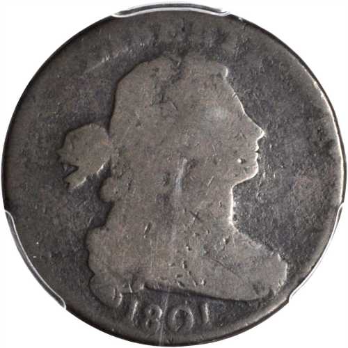 1801 Draped Bust Cent. S-219. Rarity-2. 3 Errors Reverse. AG-3 (PCGS).