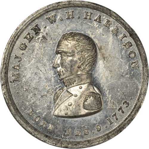 Three post-campaign William Henry Harrison medals.