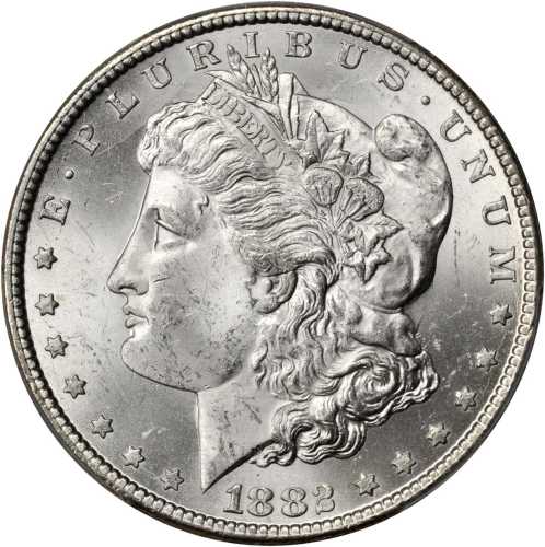 1882-CC Morgan Silver Dollar. MS-62 (PCGS).