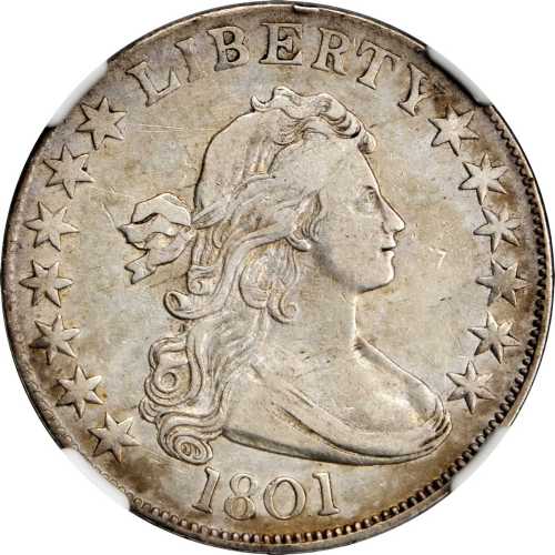 1801 Draped Bust Half Dollar. O-101, T-2. Rarity-3. VF-35 (NGC).