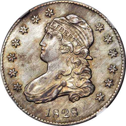 1828 Capped Bust Quarter. B-1. Rarity-1. MS-64 (NGC).