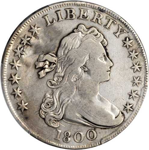 1800 Draped Bust Silver Dollar. BB-193, B-13, 18. Rarity-4. Fine Details--Repaired (PCGS).