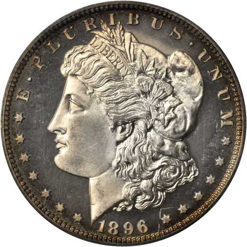 1896 Morgan Silver Dollar. Proof-63 (NGC). OH.