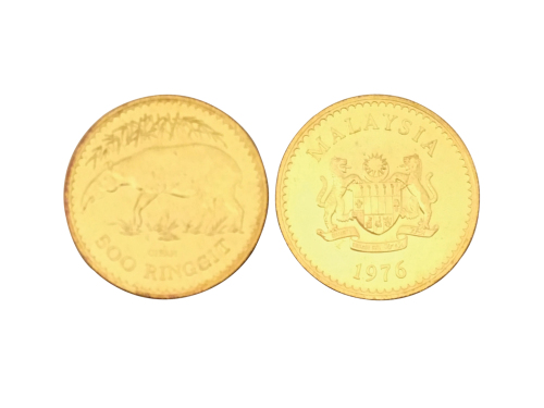 1976年马来西亚500林吉特纪念金币，重量33.437克，成色90%，未使用