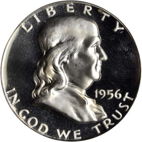 1956 Franklin Half Dollar. Type II Reverse. Proof-67 Deep Cameo (PCGS). OGH.