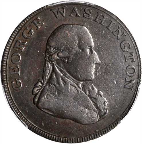 1795 Liberty and Security Halfpenny. Musante GW-48, Baker-31, W-11015. LONDON Edge. EF-40 (PCGS).