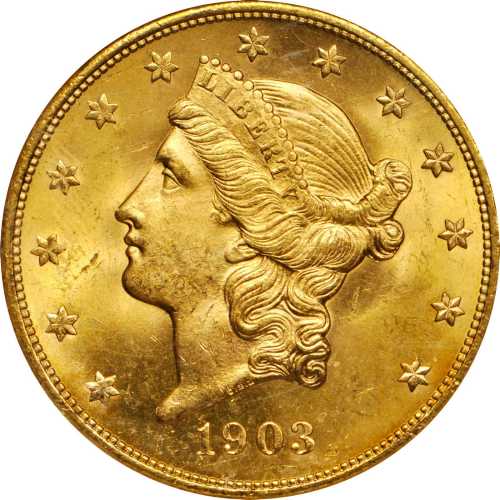 1903 Liberty Head Double Eagle. MS-65 (NGC). OH.