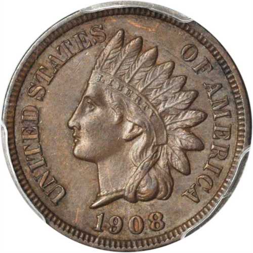 1908-S Indian Cent. AU-55 (PCGS).