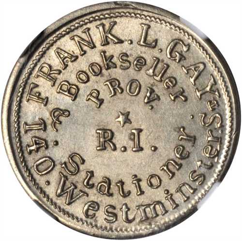 Rhode Island--Providence. Undated (1861-1865) Joseph C. Charnley. Fuld-700C-5j. Rarity-7. German Sil