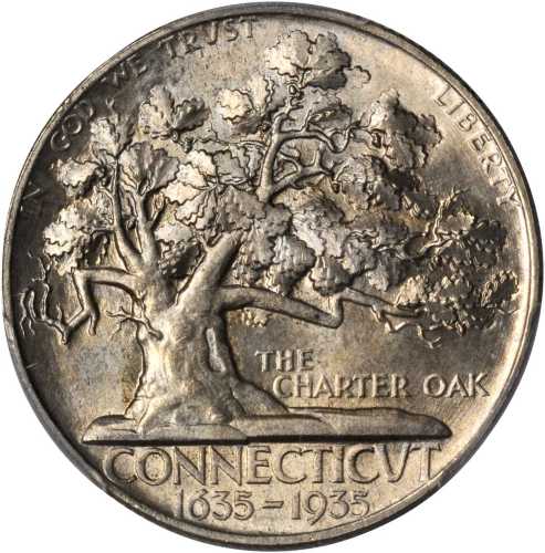 1935 Connecticut Tercentenary. MS-66 (PCGS).