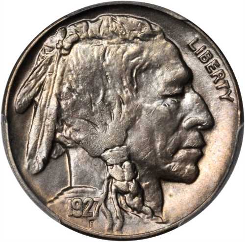 1927-D Buffalo Nickel. MS-65 (PCGS). Gold Shield Holder.