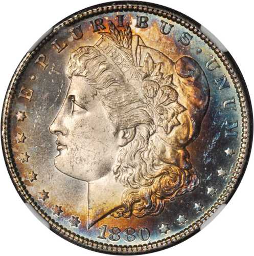 1880-S Morgan Silver Dollar. MS-64 (NGC).