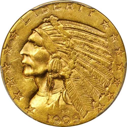 1909-O Indian Half Eagle. Unc Details--Tooled (PCGS).