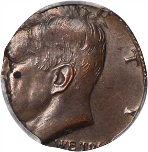 (1966) Kennedy Half Dollar--Struck on a Cent Planchet--MS-62 (PCGS).