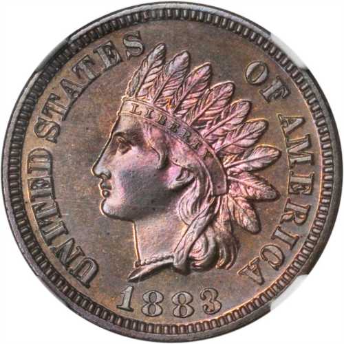 1883 Indian Cent. Proof-65 BN (NGC).