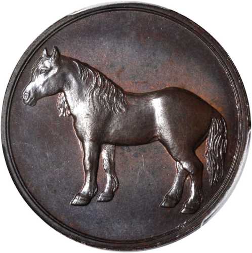 天津造币厂二十文型骏马代用币 PCGS MS 65