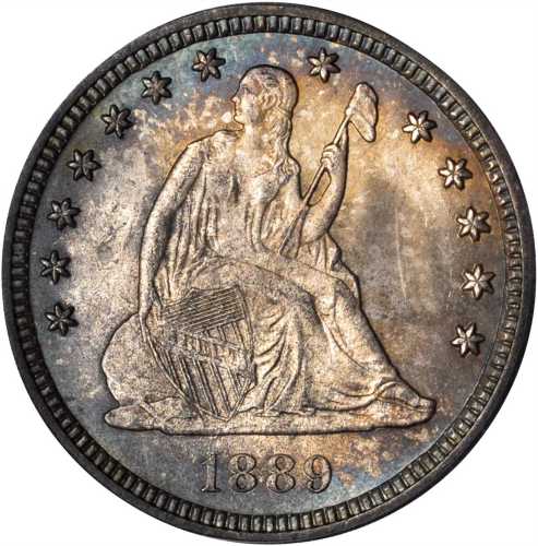 1889 Liberty Seated Quarter. Briggs 1-A. MS-65 (PCGS). CAC.