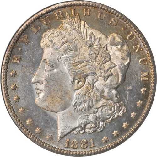1881-CC Morgan Silver Dollar. VAM-4. MS-63 Cameo PL (ANACS). OH.