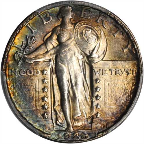 1928-D Standing Liberty Quarter. MS-64 (PCGS).