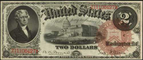 Fr. 51 (W-319). 1880 $2 Legal Tender Note. PCGS Gem New 66 PPQ.