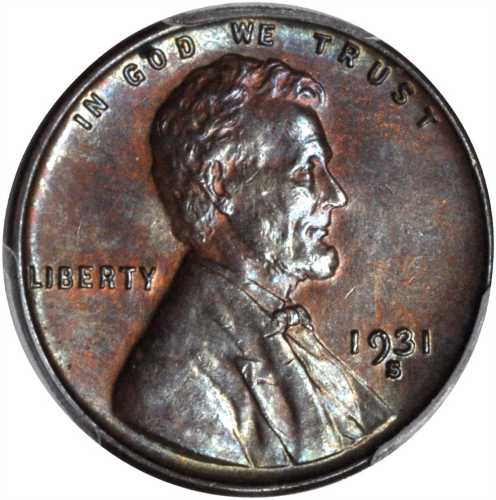 1931-S Lincoln Cent. MS-63 BN (PCGS).