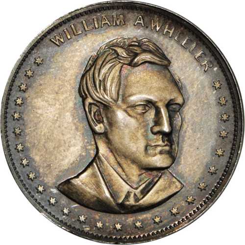 1876 William A. Wheeler for Vice President. DeWitt-WAW 1876-1. Silver. 31mm. MS-64 (NGC).