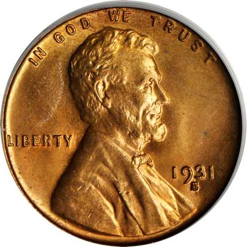 1931-S Lincoln Cent. MS-66 RD (PCGS). CAC. OGH.