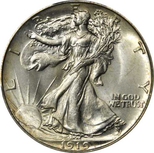 1919-S Walking Liberty Half Dollar. MS-65 (PCGS). CAC.