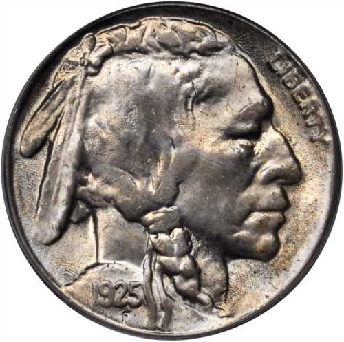 1925-S Buffalo Nickel. MS-64 (PCGS).