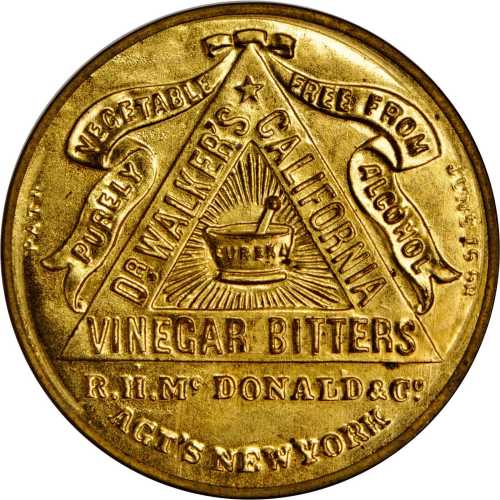 New York, New York. R.H. McDonald & Co., Dr. Walkers California Vinegar Bitters. Mirror. Bowers NY-6