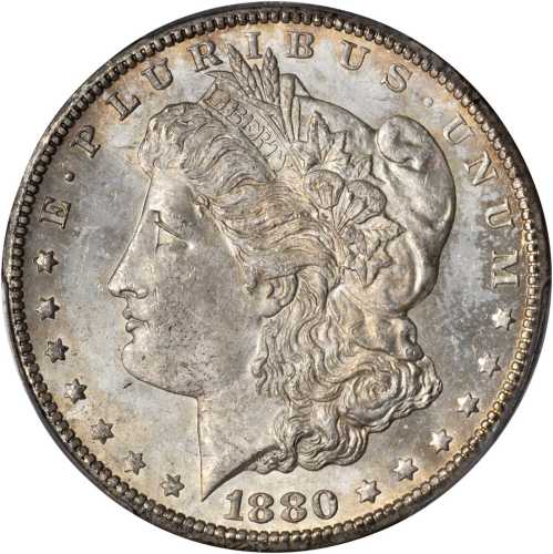1880-CC Morgan Silver Dollar. VAM-5. Top 100 Variety. 8/High 7. MS-64 (PCGS).