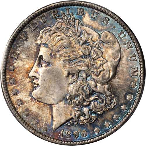 1890 Morgan Silver Dollar. MS-65 (PCGS).