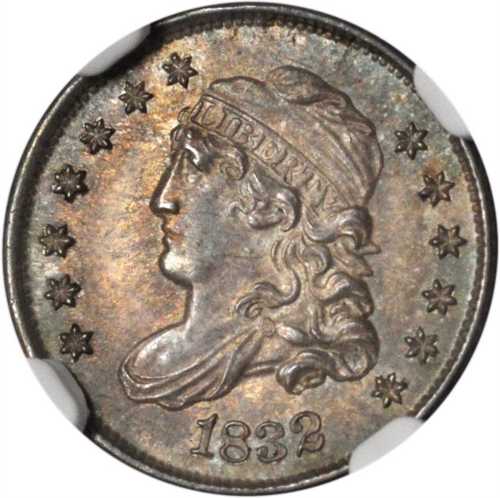 1832 Capped Bust Half Dime. LM-3. Rarity-1. MS-66 (NGC). CAC.