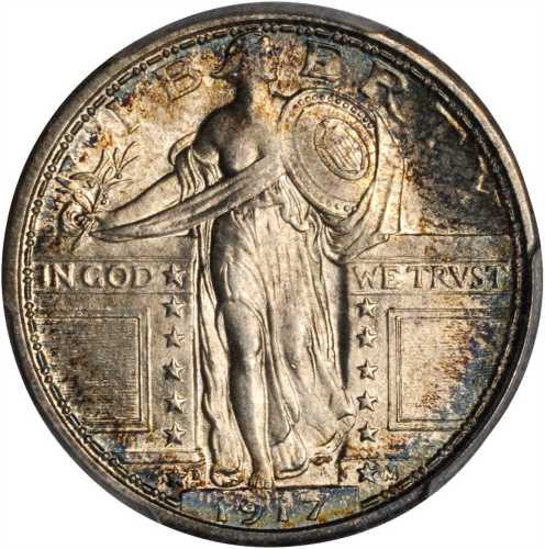 1917-D Standing Liberty Quarter. Type I. MS-66 FH (PCGS).