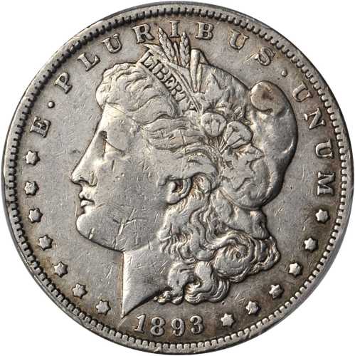 1893 Morgan Silver Dollar. VF Details--Cleaned (PCGS).