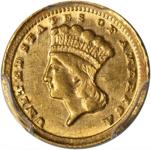 1859-C Gold Dollar. AU-58 (PCGS). CAC.