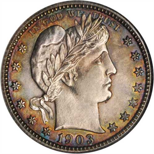 1903-S Barber Quarter. MS-64 (NGC). CAC.