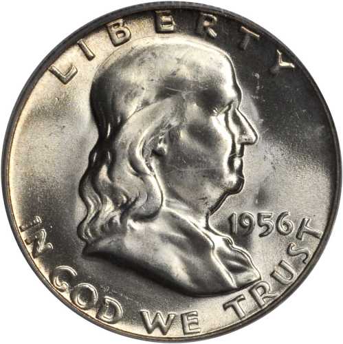 1956 Franklin Half Dollar. MS-66 FBL (PCGS).