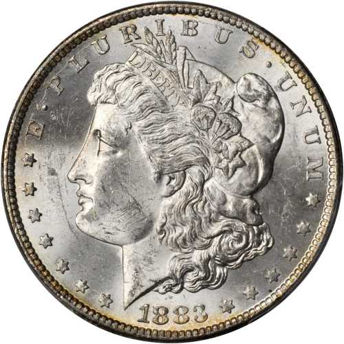1883-CC Morgan Silver Dollar. MS-62 (PCGS).