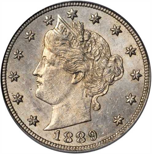 1889 Liberty Head Nickel. MS-63 (PCGS). CAC.