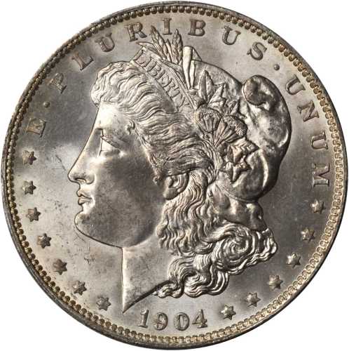 1904-O Morgan Silver Dollar. MS-66+ (PCGS).