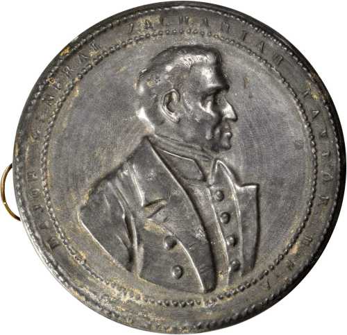 1848 Zachary Taylor. DeWitt-ZT 1848-59a. Pewter. 67.8 mm. Choice Very Fine.