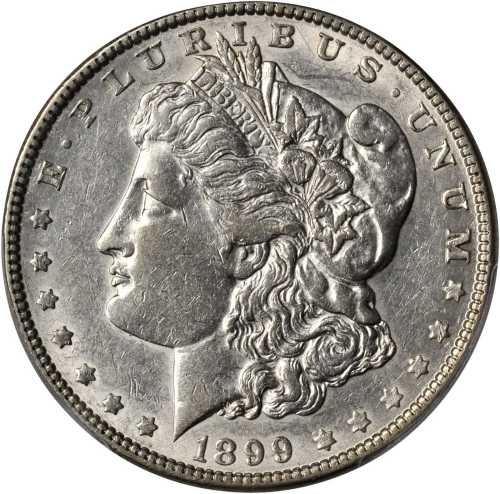1899 Morgan Silver Dollar. AU Details--Cleaned (PCGS).