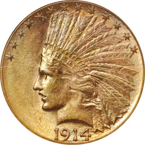 1914-D Indian Eagle. MS-63 (PCGS).