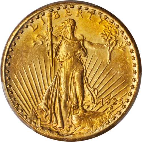 1925-S Saint-Gaudens Double Eagle. AU Details--Harshly Cleaned (PCGS).