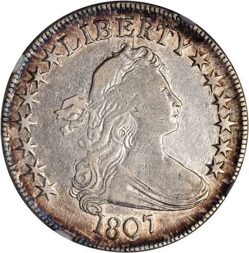 1807 Draped Bust Half Dollar. O-105a, T-4. Rarity-4. VF-20 (NGC).
