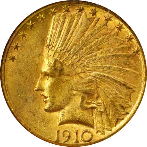 1910-S Indian Eagle. MS-62 (NGC).