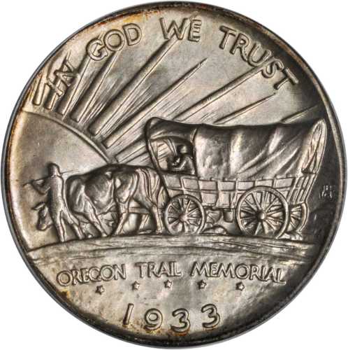 1933-D Oregon Trail Memorial. FS-801. Tripled Die Obverse. MS-66 (PCGS). CAC.