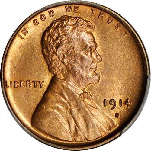 1914-S Lincoln Cent. MS-65 RD (PCGS). CAC.